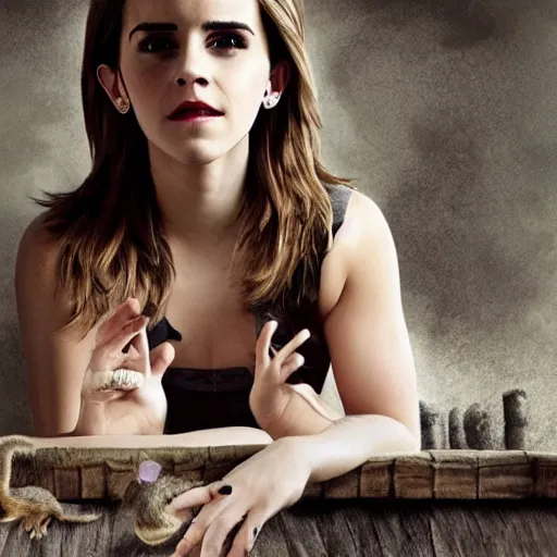 Image similar to Emma Watson as a mouse