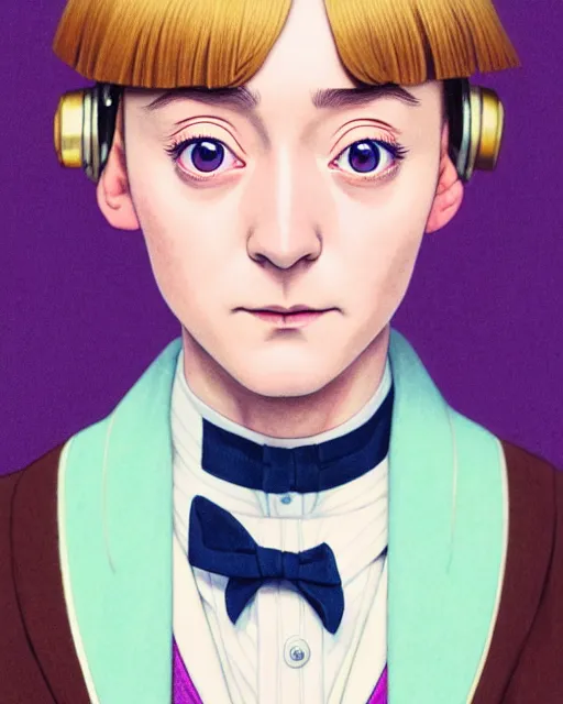 Image similar to portrait Anime as saoirse ronan grand budapest hotel girl cute-fine-face, brown-blond-hair pretty face, realistic shaded Perfect face, fine details. Anime. grand budapest hotel realistic shaded lighting by Ilya Kuvshinov katsuhiro otomo ghost-in-the-shell, magali villeneuve, artgerm, rutkowski, WLOP Jeremy Lipkin and Giuseppe Dangelico Pino and Michael Garmash and Rob Rey