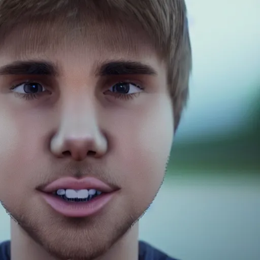 Image similar to hyperrealistic dslr film still of justin beiber with buck - tooth beaver teeth, stunning 8 k octane comprehensive 3 d render, inspired by istvan sandorfi & greg rutkowski & unreal engine, perfect symmetry, dim volumetric cinematic lighting, extremely hyper - detailed, incredibly real lifelike attributes & flesh texture, intricate, masterpiece, artstation