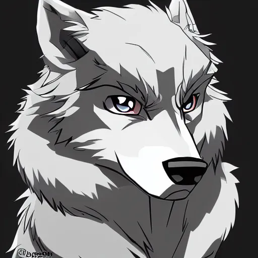 Prompt: Anime art of a furry wolf character, furry fandom, furry art, digital art, trending