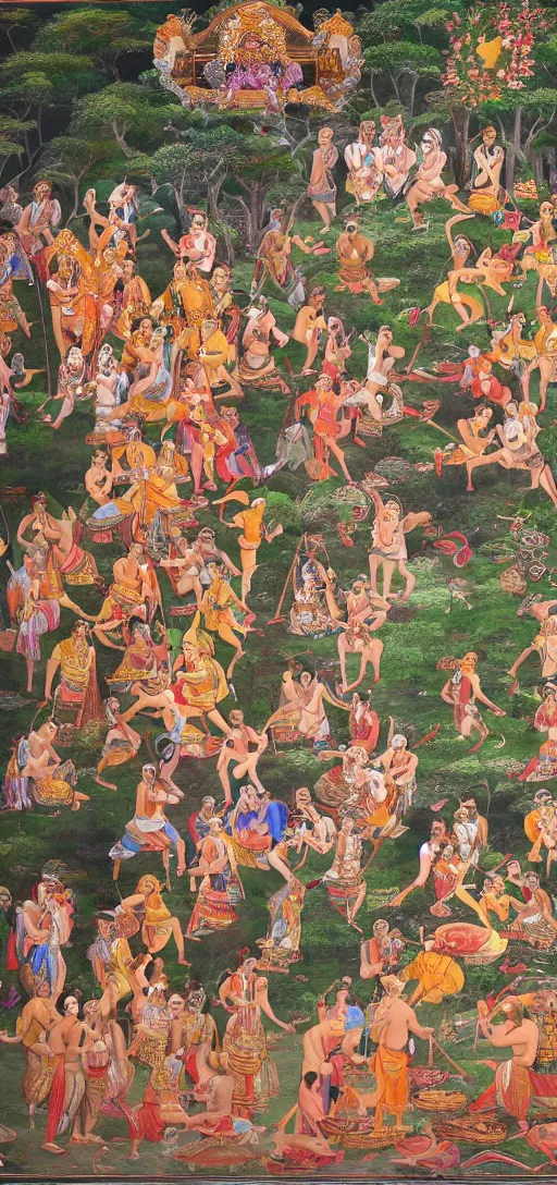 Image similar to scene of ramayana, photorealistic