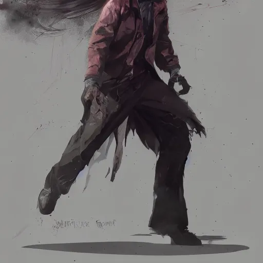 Prompt: walter white as a dmc 5 character by greg rutkowski