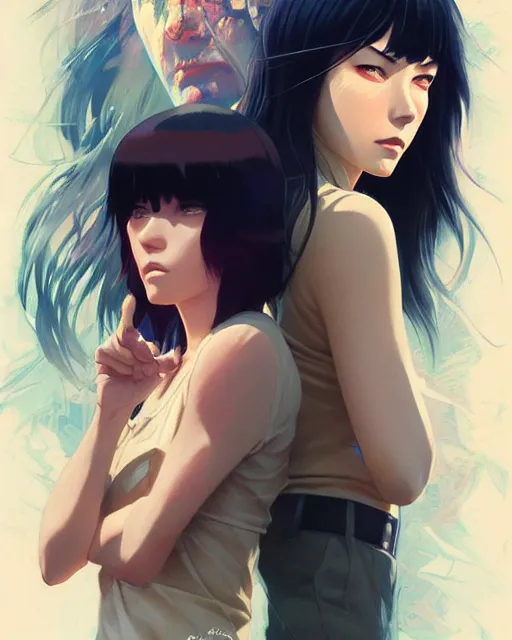 Image similar to dead inside!!!, fine - face, audrey plaza, realistic shaded perfect face, fine details. anime. realistic shaded lighting poster by ilya kuvshinov katsuhiro otomo ghost - in - the - shell, magali villeneuve, artgerm, jeremy lipkin and michael garmash and rob rey