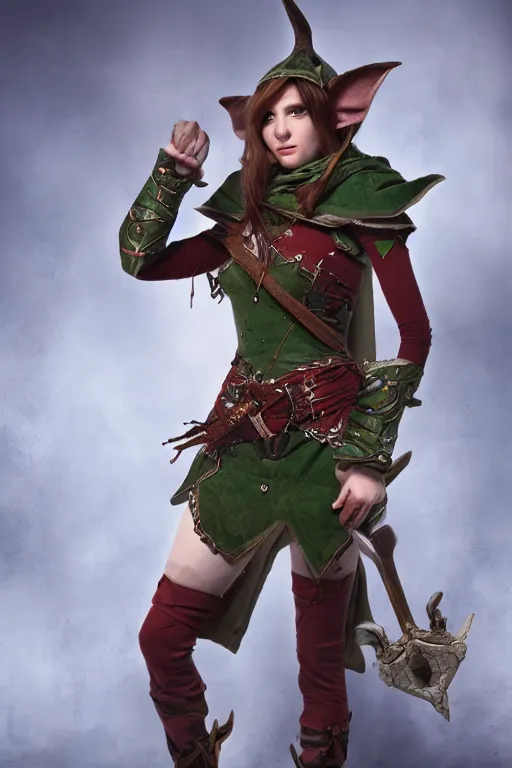 Prompt: a female DND elf, high resolution film still, 8k, HDR colors, cosplay, studio lighting