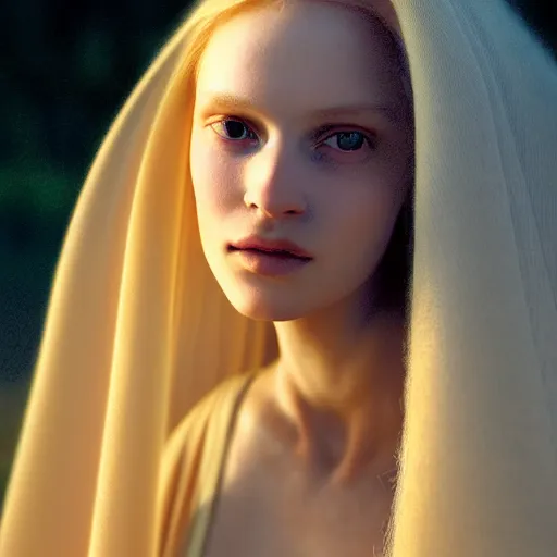 Image similar to photographic portrait of a stunningly beautiful middle ages renaissance female in soft dreamy light at sunset, contemporary fashion shoot, by edward robert hughes, annie leibovitz and steve mccurry, david lazar, jimmy nelsson, breathtaking, 8 k resolution, extremely detailed, beautiful, establishing shot, artistic, hyperrealistic, beautiful face, octane render