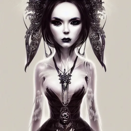 Prompt: gothic kerli koiv by christopher c. lee, light and shadow effects, intricate, highly detailed, digital painting, art station, concept art, smooth, sharp focus, illustration, advanced digital, atmospheric lighting, detailed face, christopher c. lee arcane