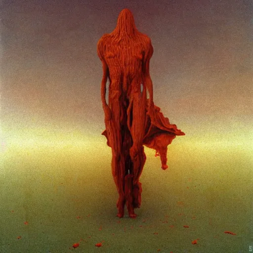 Prompt: coming from the hell in the style of zdzisław beksinski