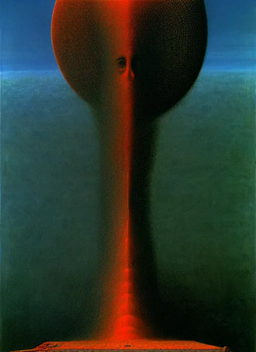 Image similar to the machine at the end of the world detailed painting by zdzisław beksinski 8 k