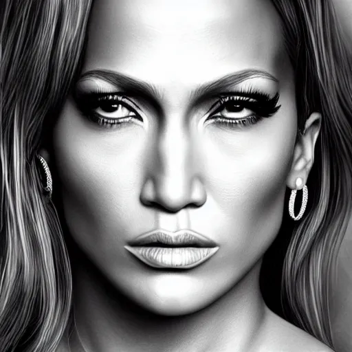 Image similar to hyperrealist portrait of jennifer lopez, photo realistic, dynamic lighting, artstation, poster, volumetric lighting, very detailed faces, 4 k, award winning