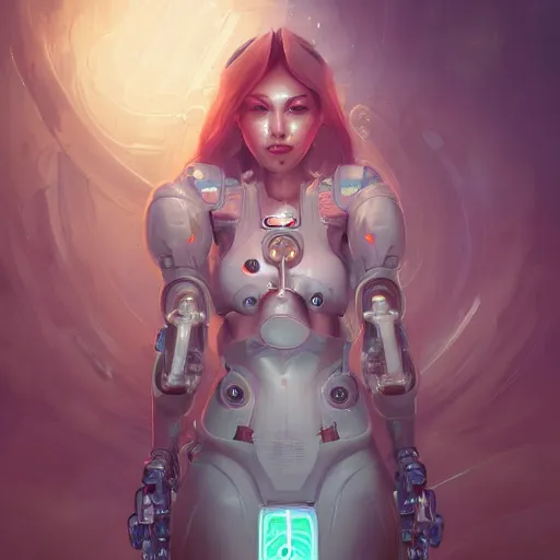 Image similar to a portrait of a beautiful cybernetic nurse, cyberpunk concept art by pete mohrbacher and wlop and artgerm and josan gonzales, digital art, highly detailed, intricate, sci-fi, sharp focus, Trending on Artstation HQ, deviantart, unreal engine 5, 4K UHD image