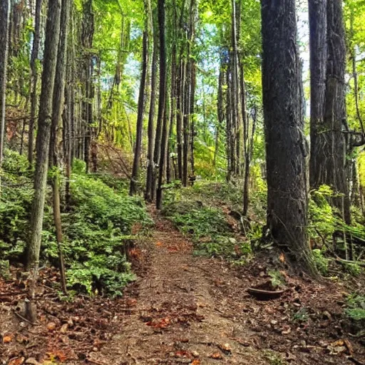 Prompt: a mushroom trip at Hummingbird hill in almond NY