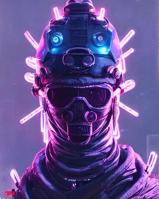 Image similar to wraith from apex legends, cyberpunk futuristic neon. reflective puffy coat, decorated with traditional japanese ornaments by ismail inceoglu dragan bibin hans thoma greg rutkowski alexandros pyromallis nekro rene maritte illustrated, perfect face, fine details, realistic shaded, fine - face, pretty face