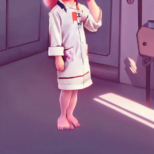 Image similar to little girl in pajama. digital artwork made by ilya kuvshinov, inspired by zootopia, highly detailed, realistic,