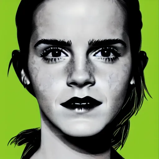 Prompt: Emma Watson, pop-art