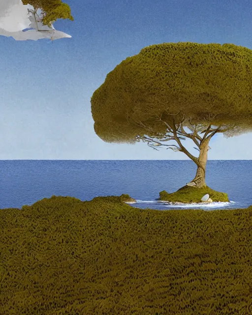 Image similar to a small island illustration by quentin mabille