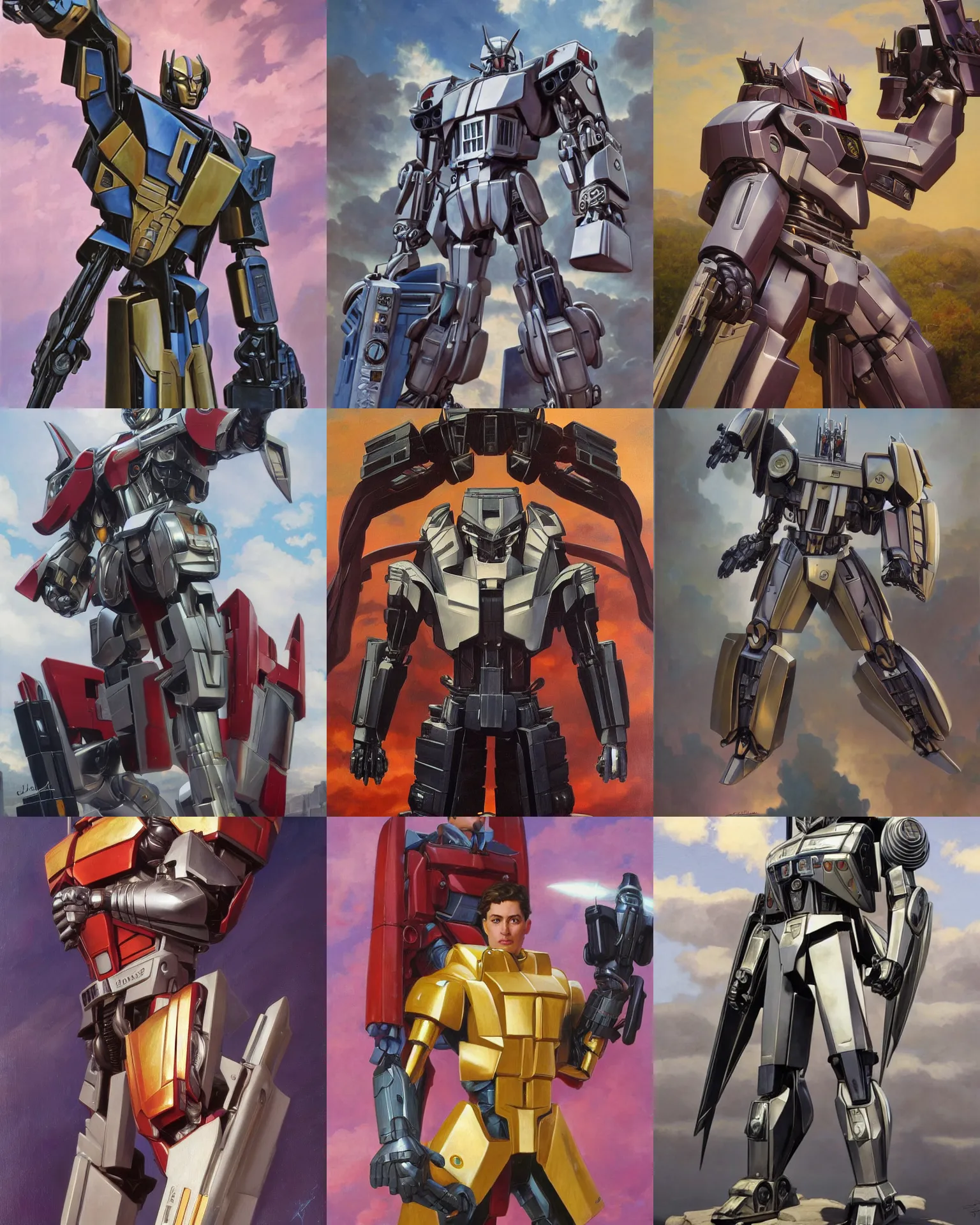 Prompt: (Transformers) G1 Shockwave Masterpiece, oil on canvas, artstation, by J. C. Leyendecker and Edmund Blair Leighton and Charlie Bowater, octane