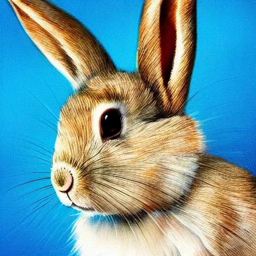 Prompt: cute rabbit portrait, colorful background, fantasy art, concept, art, computer art, high detail, 4 k