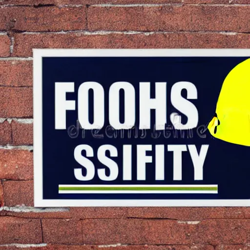 Prompt: OHS WHS occupational health safety workplace safety, text poster, hard hat, office stock image style