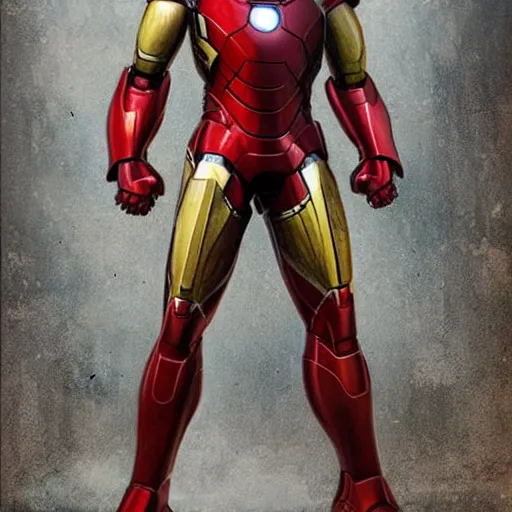 Image similar to medieval iron man photorealistic very detailed professional photo