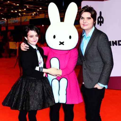 Prompt: Gerard Way meeting Miffy-Miffy Bon-Bon the Bunny Girl