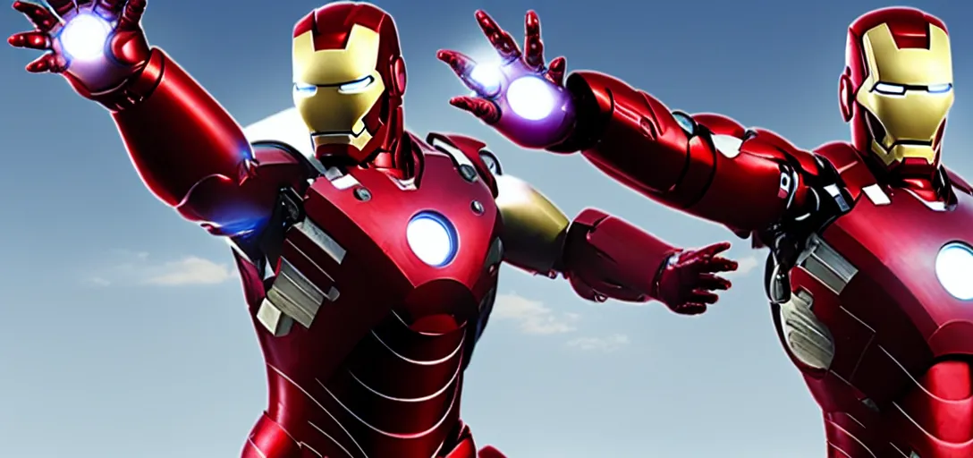 Image similar to a very high resolution image of ironman. from an episode of the office. photorealistic, photography