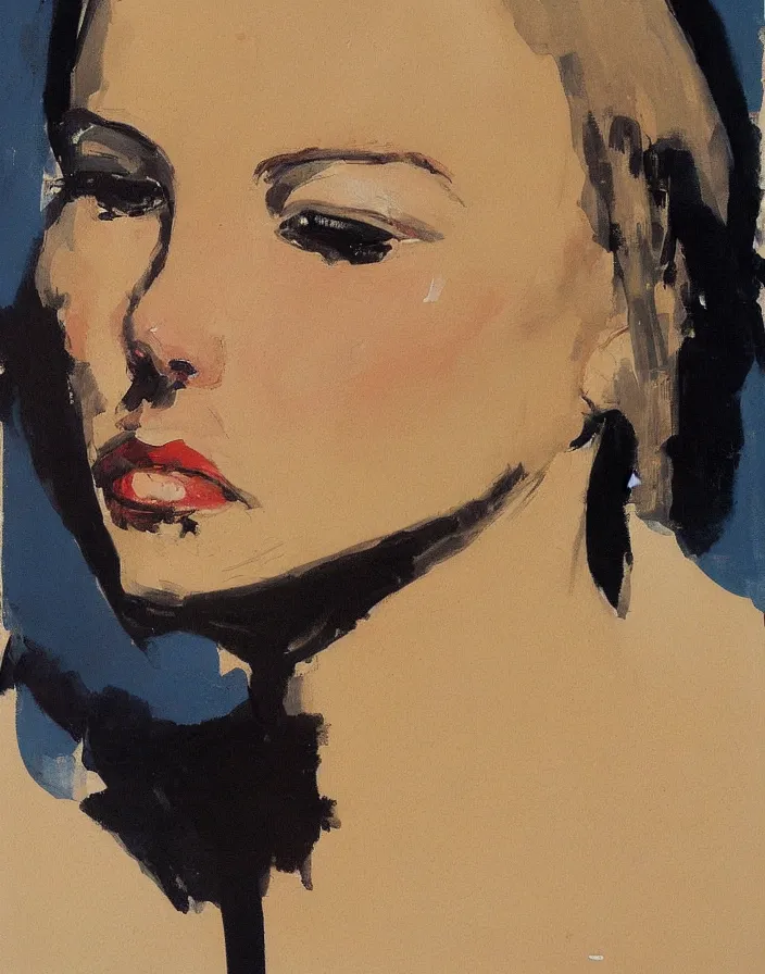 Image similar to painting watkiss john, face portrait of a woman