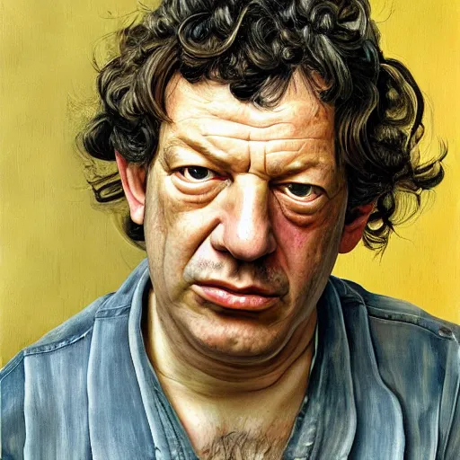 Image similar to high quality high detail painting by lucian freud, hd, dean ween