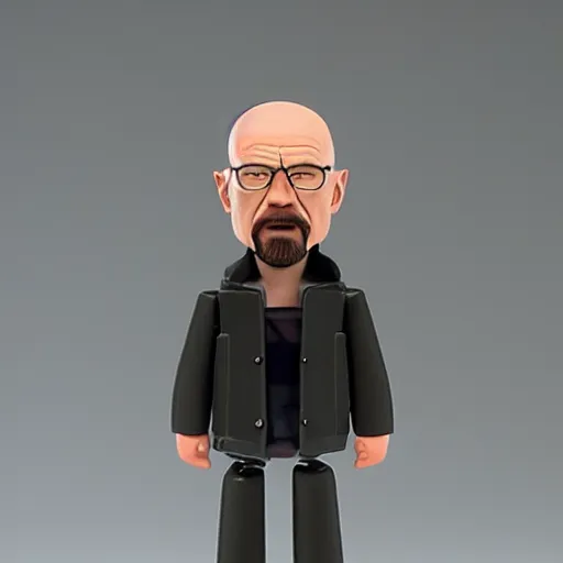 Image similar to Walter White as a plastic figure, bubblehead