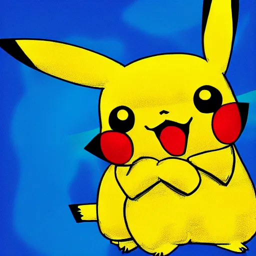 Image similar to pikachu by andi warhol, 4 k, digital painting, bright colors