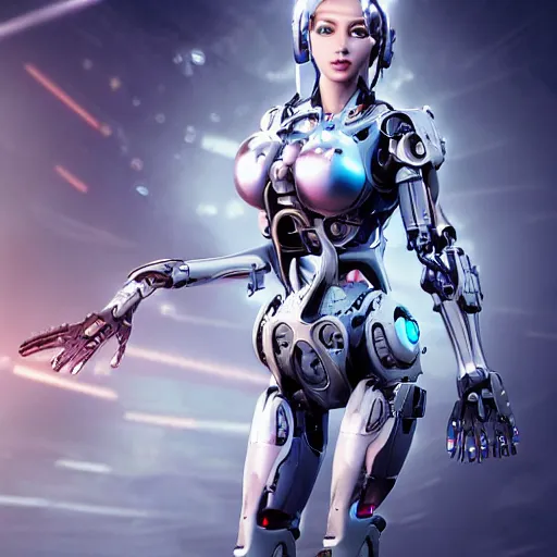 Image similar to beutiful girl cyborg, trending artstaition, unreal engine