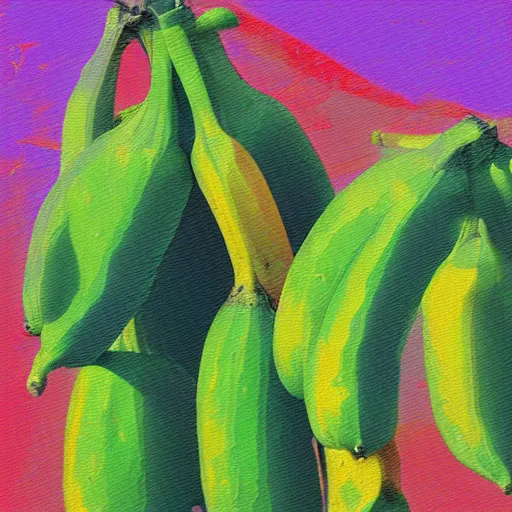 Image similar to banana shot impressionist style