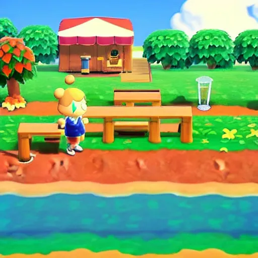 Image similar to screenshot of 16-bit Animal Crossing for the Super NES, 1995