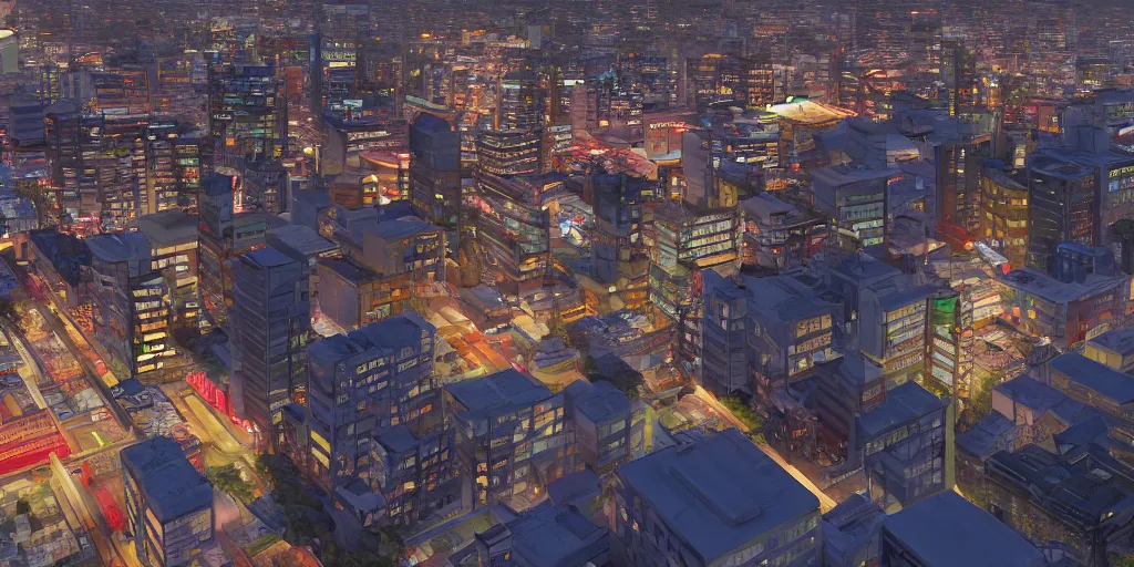 Image similar to Fukuoka City, cinematic lighting, detailed oil painting, unreal 5 render, 8k