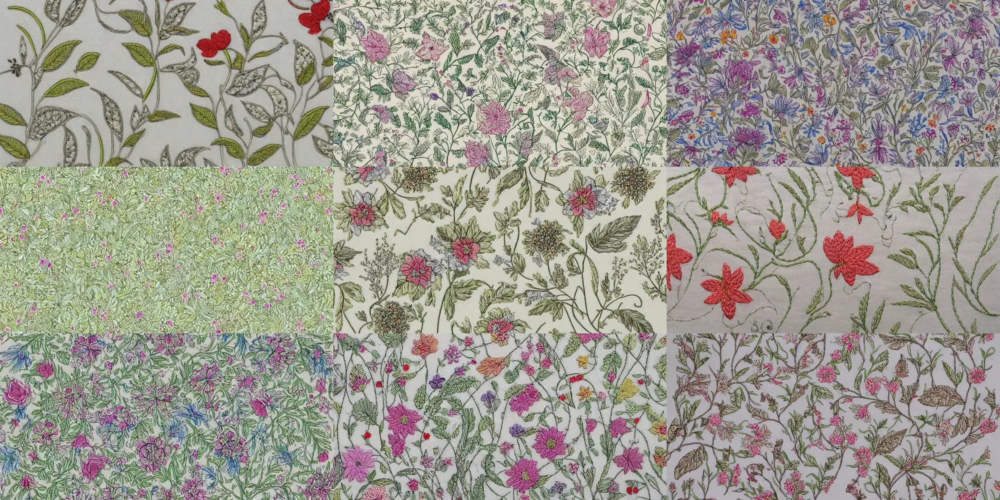 Prompt: botanical pattern, flat light, embroidery, ornament, highly detailed, hand drawn