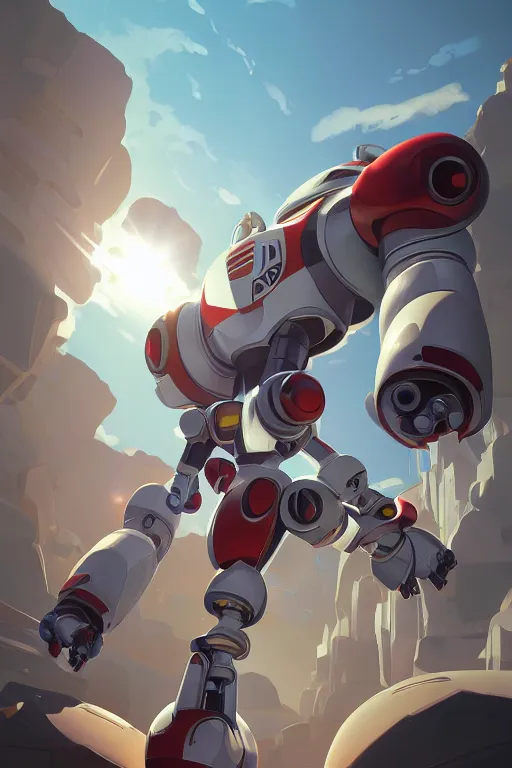 Image similar to metabots medabots medarotto medarot robot minimalist comics, behance hd by jesper ejsing, by rhads, makoto shinkai and lois van baarle, ilya kuvshinov, rossdraws global illumination ray tracing hdr radiating a glowing aura