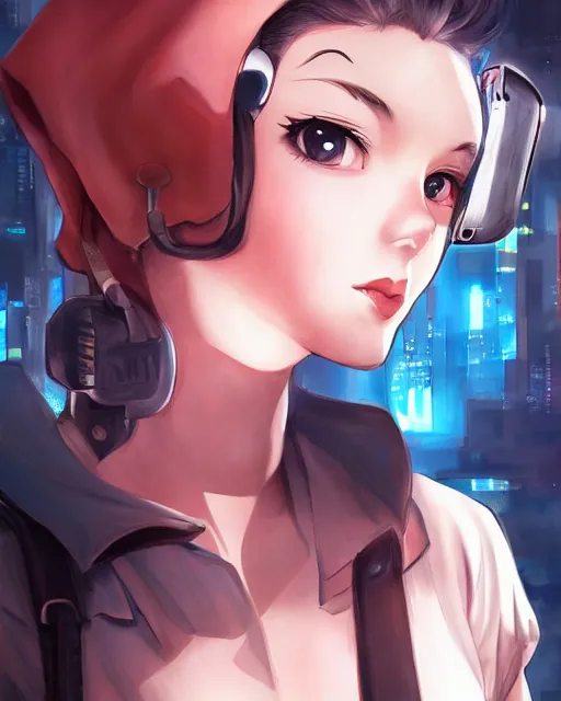 Image similar to portrait Anime 1940s Detective smoking, cyberpunk, high detail of the face, high detail, high modernization, artgerm, realistic shaded lighting