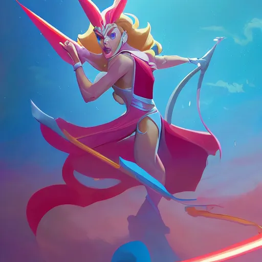 Prompt: hero world she - ra : princess of power, behance hd by jesper ejsing, by rhads, makoto shinkai and lois van baarle, ilya kuvshinov, rossdraws global illumination