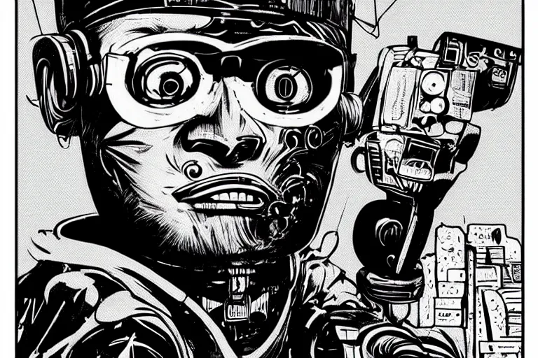 Image similar to a person with a weird face, cyberpunk art by jamie hewlett, featured on dribble, funk art, pop art, seapunk,