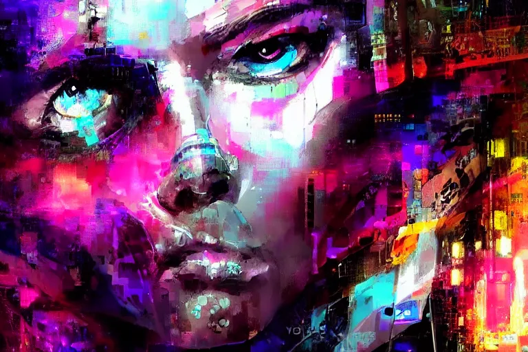 Image similar to cyberpunk robot cyborg portrait art scifi car in the background by yossi kotler, soft lighting, beautiful, smooth, pastel colors