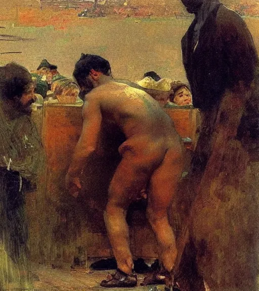 Prompt: high quality high detail painting by ilya repin, accusation of an innocent man, hd