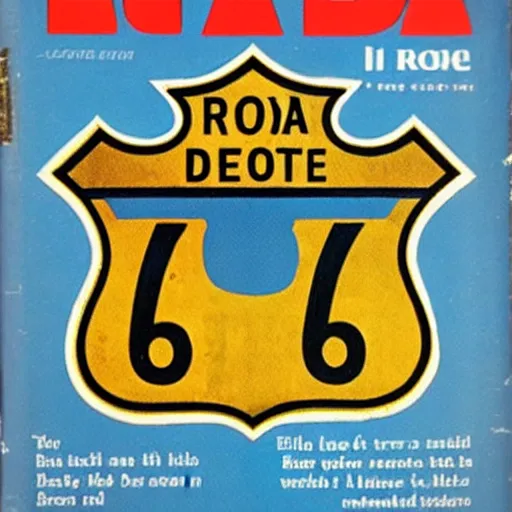 Image similar to history of route 6 6, idea magazine 1 9 6 6