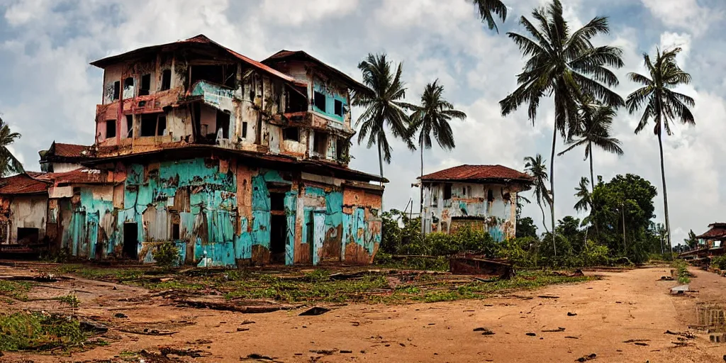 Image similar to abandoned sri lankan city, photograph