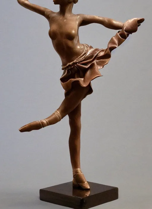 Image similar to the ballerina ribbon statue by michelangelo