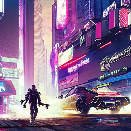 Image similar to Cyberpunk 2077 if it had been on the PS1