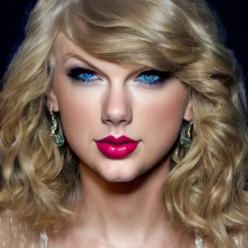 Prompt: a close up headshot of taylor swift with two heads, studio lighting