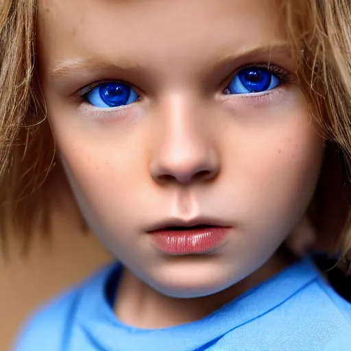 Image similar to photo of a blonde boy with blue eyes, extremely detailed facial features, realistic