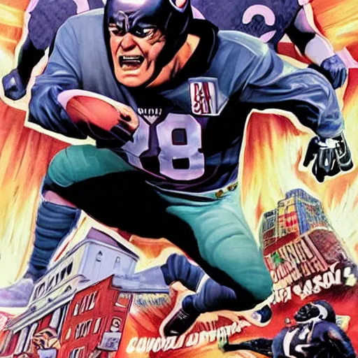 comic book cover for'evil coach belichick ', art by | Stable Diffusion ...