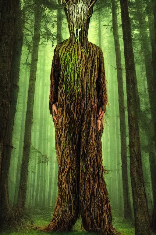 Image similar to man of the forest, surreal