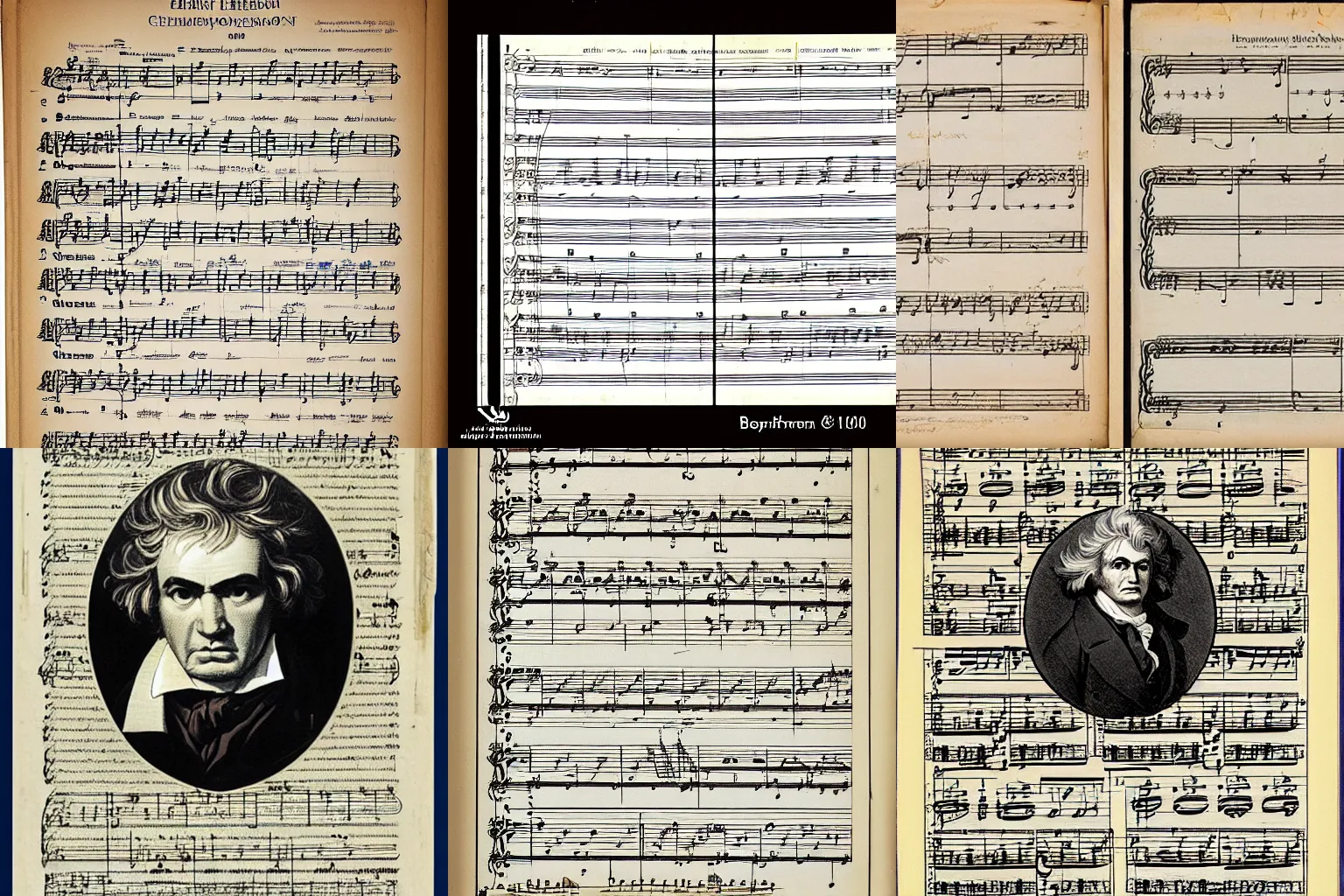 Prompt: sheet music for Beethoven's 10th symphony