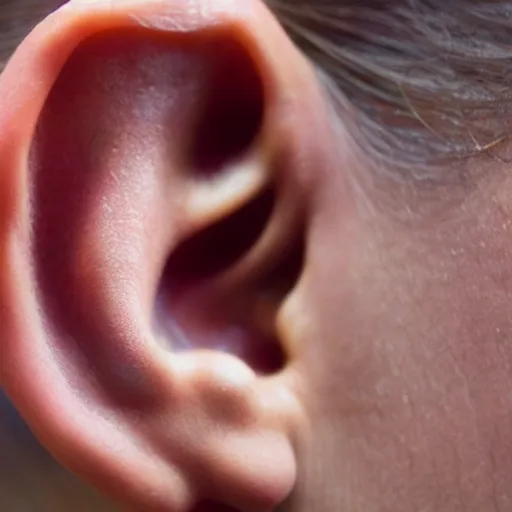 Image similar to outline of a woman, portal in the ear